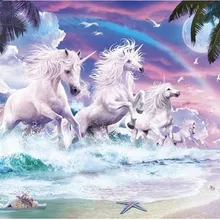 5d eigen foto Заказная алмазная живопись Licornes Рождественская вышивка diy крестиком Рождественский Декор Горячая 925 свечение