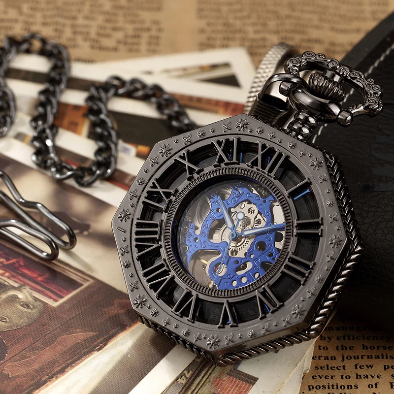 Relógio de Bolso com Corrente FOB Steampunk