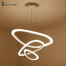 Fashion Circles Modern Led Pendant Light For Dining room Living room Kitchen Hanging lamp Acrylic LED Pendant Lamp Led Lustres new creative hanglamp modern led pendant light for dining room living room restauant lustre acrylic led pendant lamp ac110v 220v