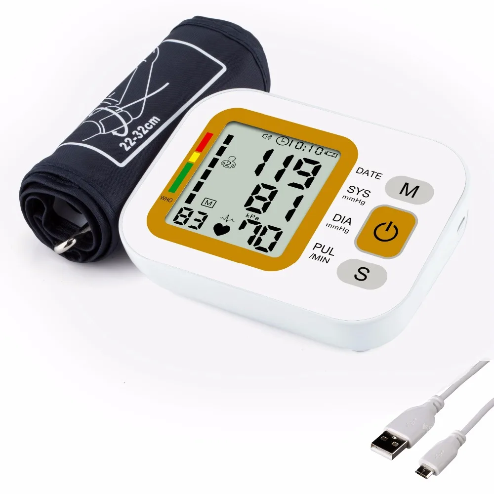 

STRIKATE Oximetro Upper arm Blood Pressure Digital Meter of blood Pressure USB charger Type Blood Pressure Meter With Cuff