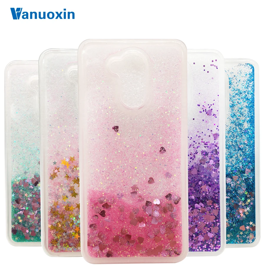 

Soft Liquid case FOR Fundas Huawei Honor 6A case FOR coque Huawei Honor 6A case cover Glitter Dynamic Clear TPU cell phone cases
