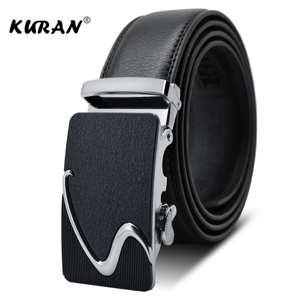 

[KURAN] New Brand designer mens belts luxury real leather belts for men metal buckle man Jeans pants genuine leather belt male s