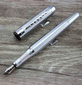 

Top selling Silver Fountain Pen JINHAO 250 M Nib Silver Trim Removable Ink Converter