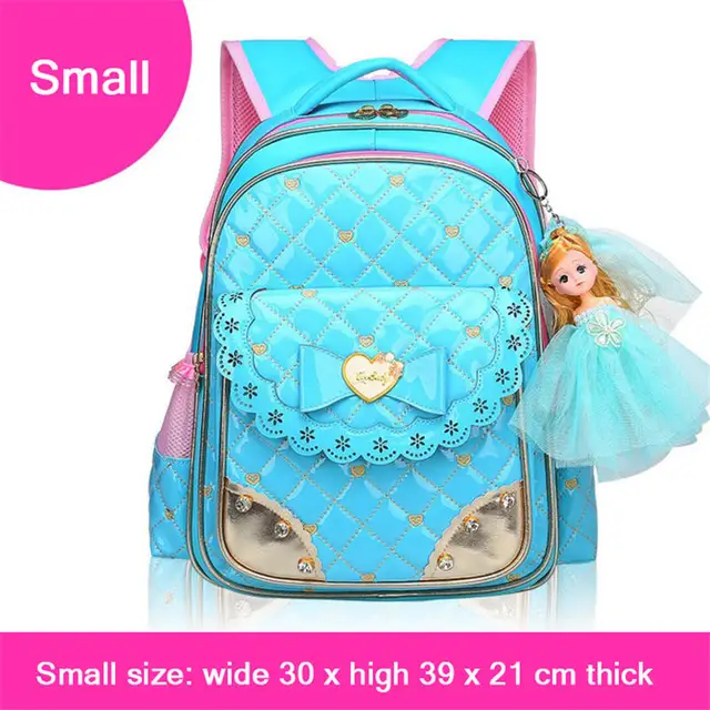 School girl 8 years old girl waterproof bag 1 6 princess powder black