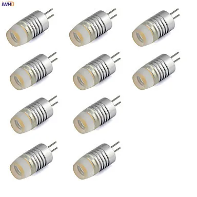 

IWHD 10pcs G4 LED 12V Bulb COB 80LM High Power Mini LED G4 Bi-pin Lights Replace Halogen Chandeliers