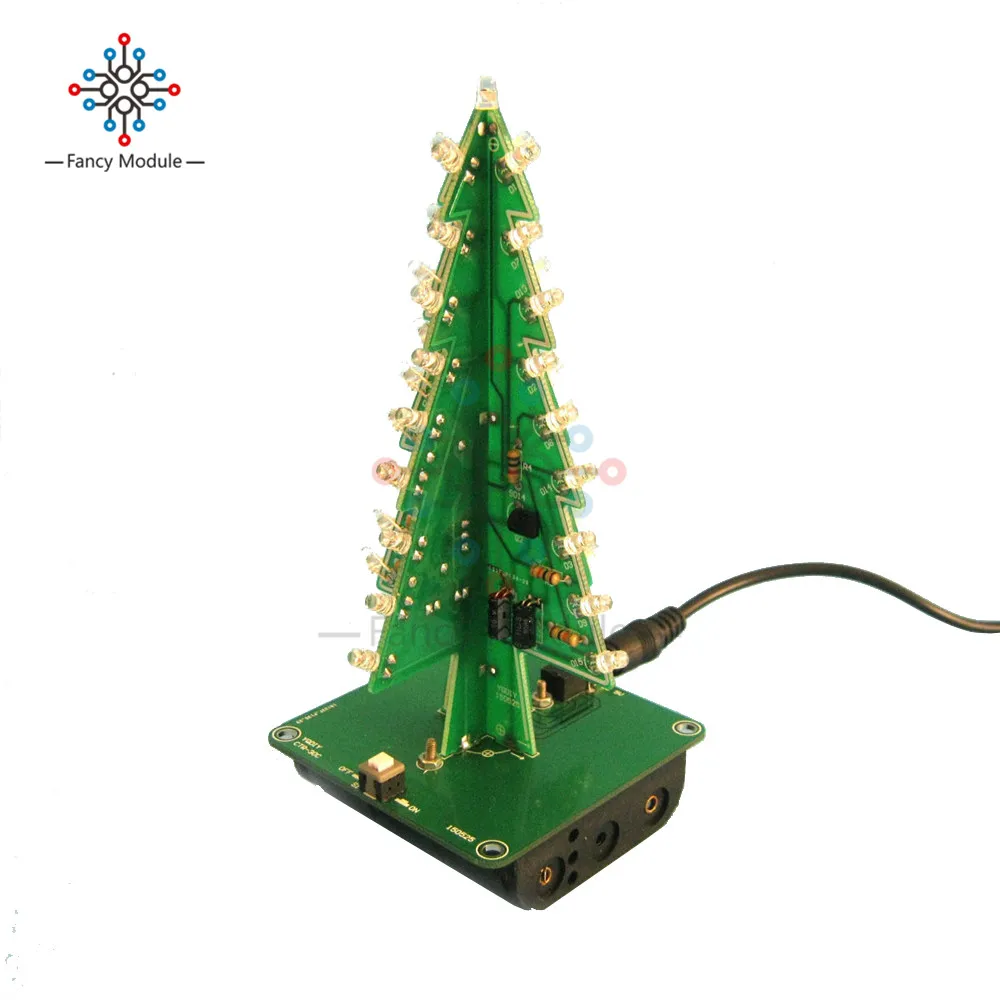 

3D Christmas Tree DIY Kits 7 Colors Light Flash LED Circuit Christmas Trees