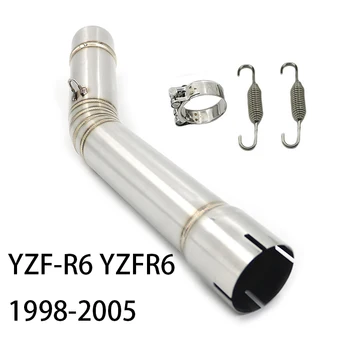 

Exhaust pipe 1998 - 2005 For Yamaha YZF-R6 YZFR6 YZF R6 Exhaust Middle Link pipe 51mm Pipe Slip-on Escape Middle pipe