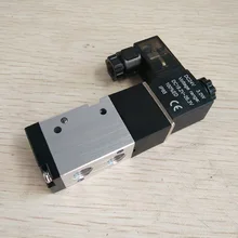 GOGO Пневматический электромагнитный клапан 3V310-10 3/8 дюймов 3V310-08 1/4 BSP 220 В переменного тока 3 way Пневматический распределительный клапан с типом штепсельной вилки красный светодиодный свет