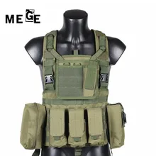 MEGE Military Tactical Vest Police Paintball Wargame Wear MOLLE Body Armor Hunting CS Outdoor Products Equipment Black, Tan
