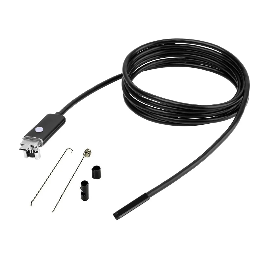 DANIU A99 8,0 мм HD 720 P 2MP 2in1 Micro USB эндоскоп 2/5/10 M 6LED объектив Водонепроницаемый Android/ПК Трубочная видеокамера со смотровым бороскопом Камера - Цвет: 2M Black