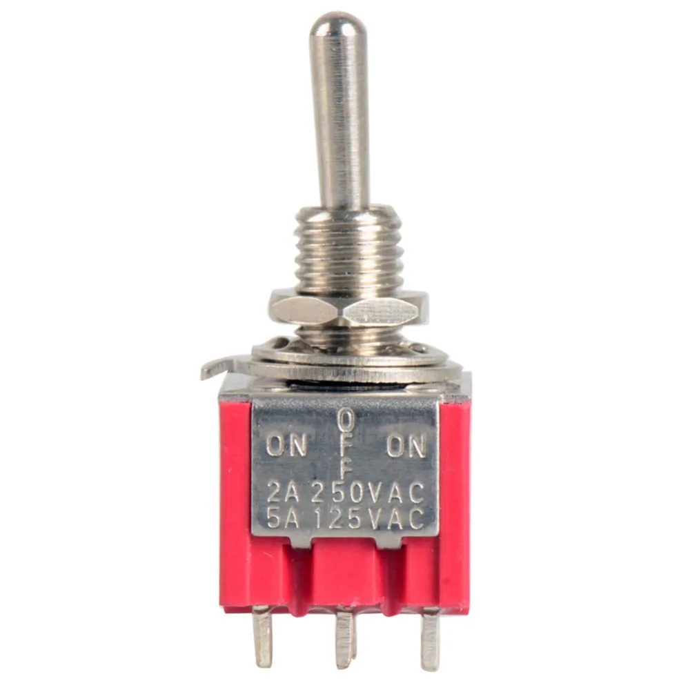 

1Pcs 9-Pin Mini Toggle Switch 3PDT 2 Position ON-ON 2A250V/5A125VAC VE070 P