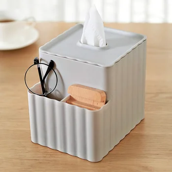 

Living room desktop tray Nordic coffee table paper towel storage box tissue box roll tray napkin carton paper tube LO9181106