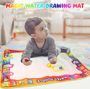 

100x70cm Magic Water Drawing Mat TC Fabric Canvas Kids Baby Educational Toy Coloring Notebook Painting Learning Toy 12 pcs/set