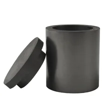 Copo de alta densidade preto do cadinho do grafite com tampa cadinhos da grafite de 35*35mm para derreter a tira do ouro