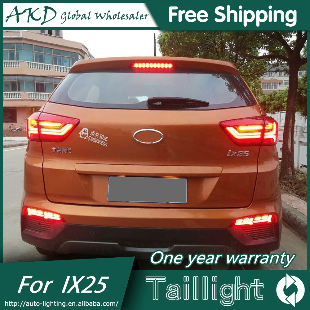 

AKD Car Styling for Hyundai ix25 2016 Certa TAIL Lights LED Tail Light LED Rear Lamp DRL+Brake+Reversing+Signal Automobile