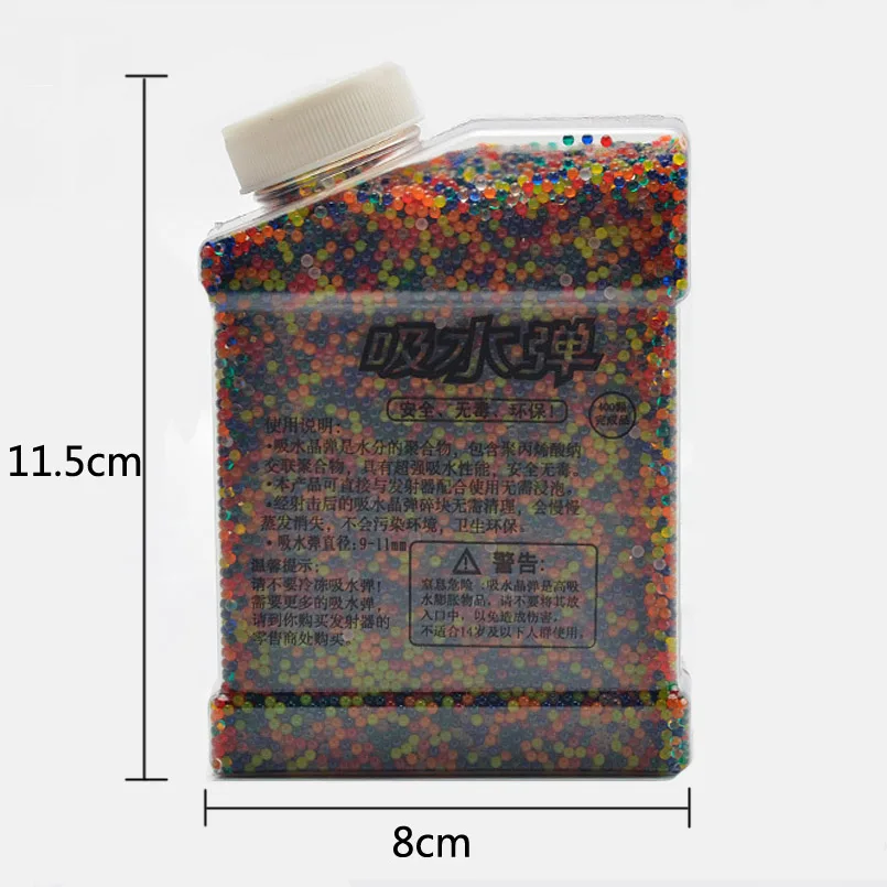 20000Pcs/Bottle 9mm Crystal Water Bullets Gun Accessories Paintball Bullet Toys Multicolor Shotting Gel Ball Blasters Boys Toy 20000Pcs/Bottle 9mm Crystal Water Bullets Gun Accessories Paintball Bullet Toys Multicolor Shotting Gel Ball Blasters Boys Toy