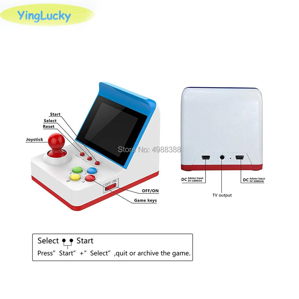 arcade mini 360 Video Games classical Family Game Console Portable Retro Mini Handheld Game Console 3 Inch 16bit Gift RETRO ARCA