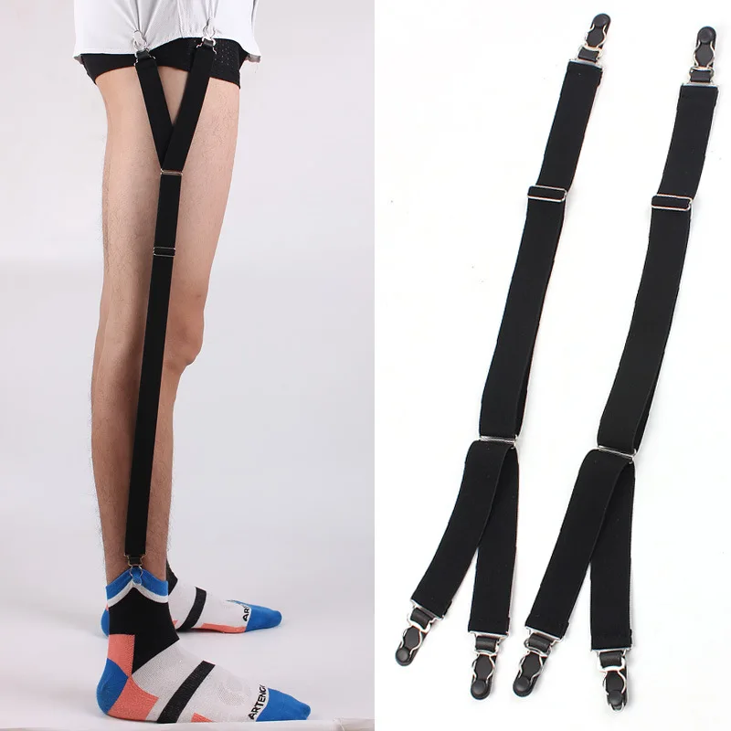 

Gourd Buckle Design Shirt Stays Garter Suspenders Elastic Men Braces for Shirt Holder Tirantes Adjustable Socks Fastener Garters