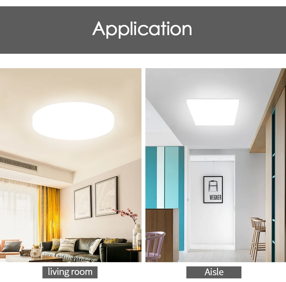 Светодиодный светильник круглый квадратный ультра тонкий Встраиваемая лампа для гостиной, спальни, кухни Светодиодный точечный светильник 220 В 110 В