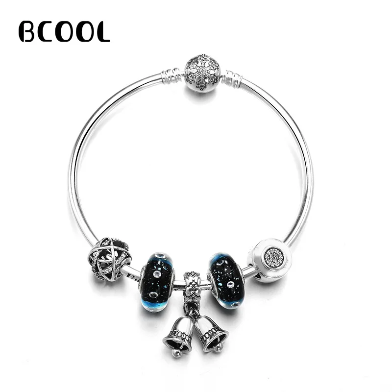 

925 Sterling Silver Original 1:1fashionable Silvercharm Bracelet, Suitable For Women L Wind Bell Crystal Beads Bracelet Jewelry