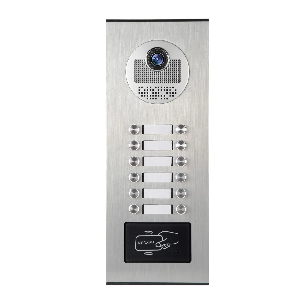 Best YobangSecurity 12 Unit Apartment Metal Aluminum Outdoor RFID Access Control Doorbell Camera For Video Intercom Door Phone System