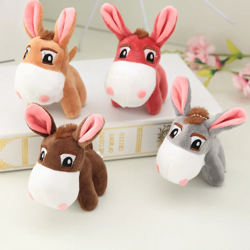 10 см Kawaii маленький плюшевый Ослик Игрушки милый мини кулон мягкие животные Кукла