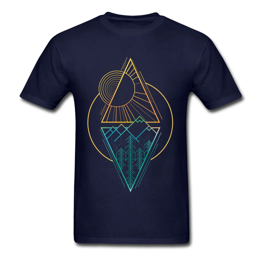 Go Nature Dominant Short Sleeve Cool T-shirts Cotton Fabric Round Collar Men Tops & Tees Custom Tops & Tees Summer/Fall Go Nature navy