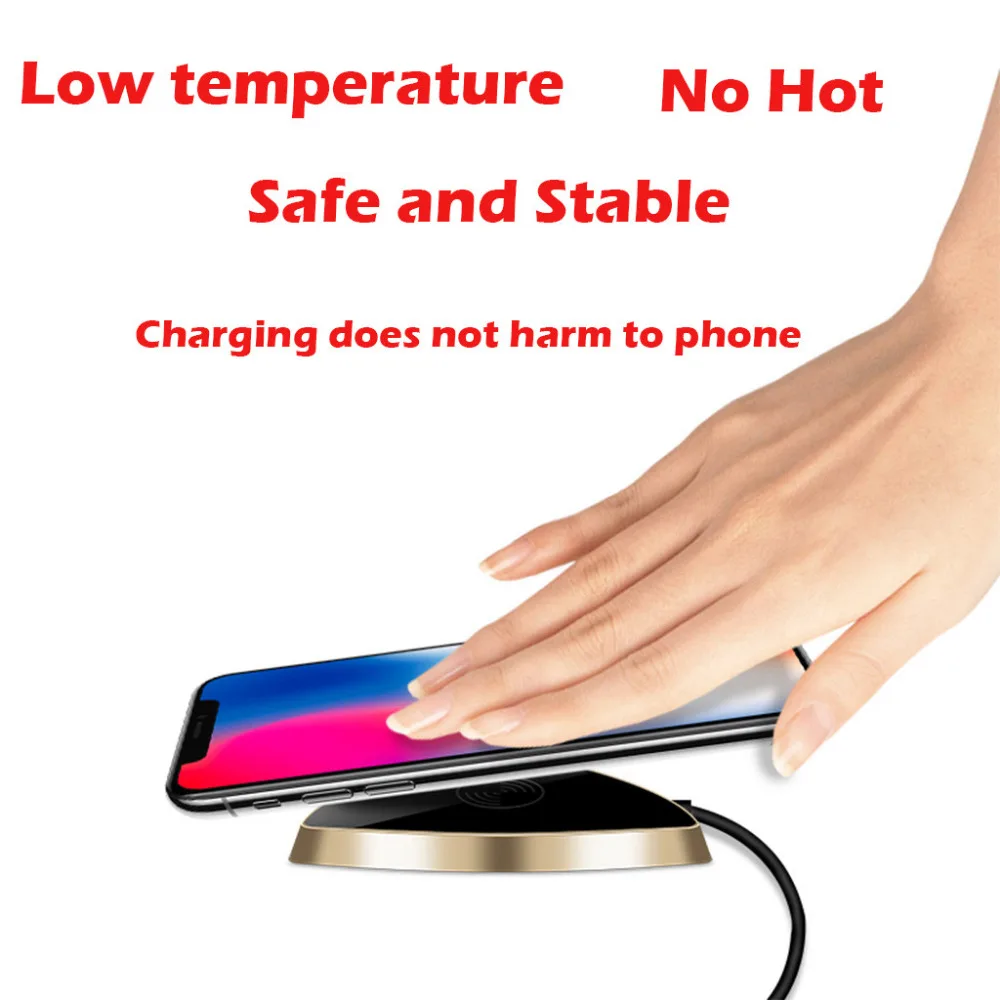 New Qi Wireless Charger Rapid Charging Pad For IPhone 88 PlusX For Samsung ABS&PC Wireless Charger Standard 40MAY6 (12)