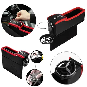 

Universal Car Seat Side Storage Console Side Organizer Car Seat Slot Gap Storage Boxes Auto Storage Box Pocket Seat Side Slit