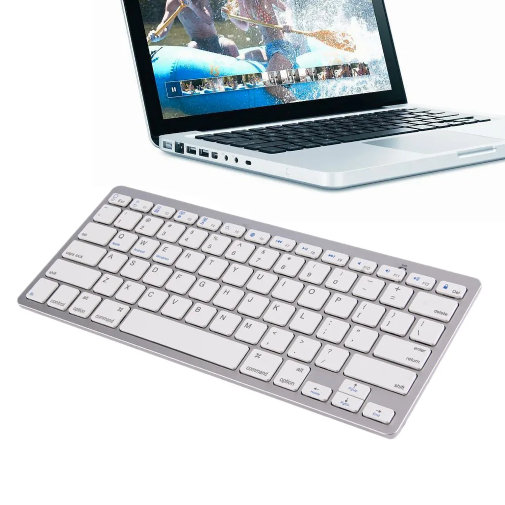 High Quality 1pc New Silver Wireless Bluetooth Keyboard For Android for