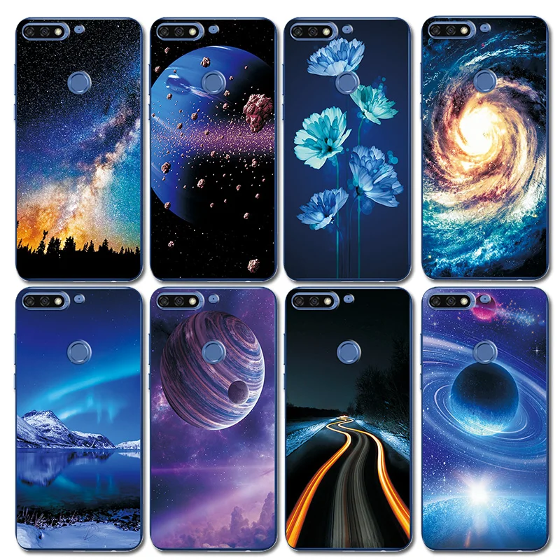 

Silicone Cover For Huawei Honor 7A Pro Brilliant aurora Color Phone Case Bumper For Huawei Honor 7A Pro Case Funda Honor 7A Pro