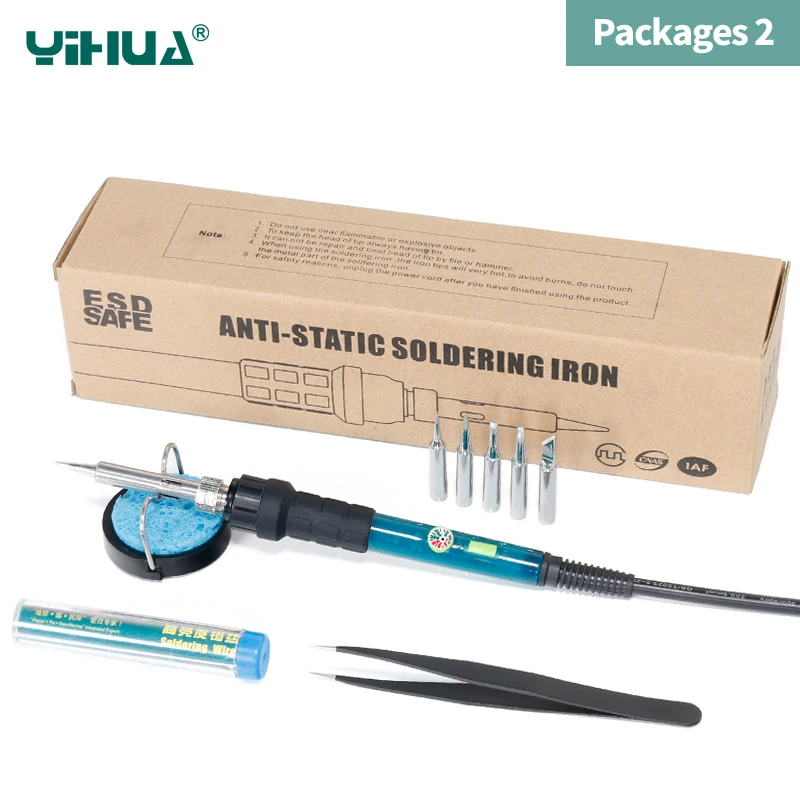 110V 220V Optional Welding Soldering Iron 60W YIHUA 947-III Set For Soldering Kit With Temperature Control Switch