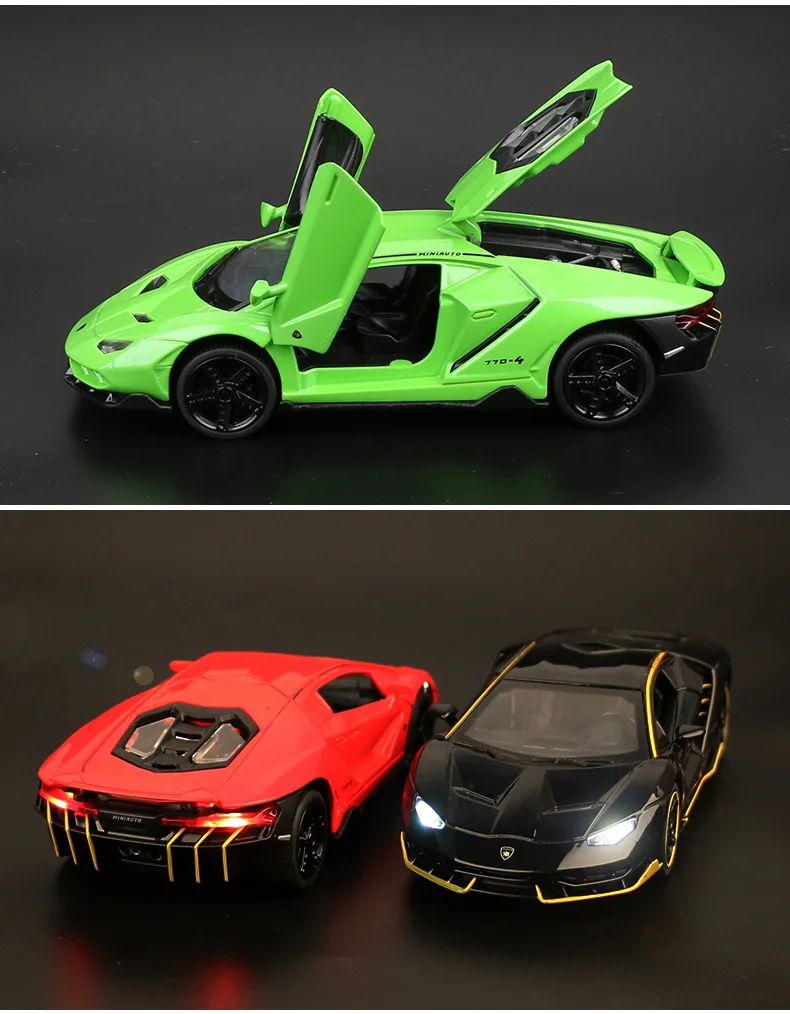 Автомобиль Lamborghinis LP770 1:32 со светодиодной вспышкой модель спортивного автомобиля