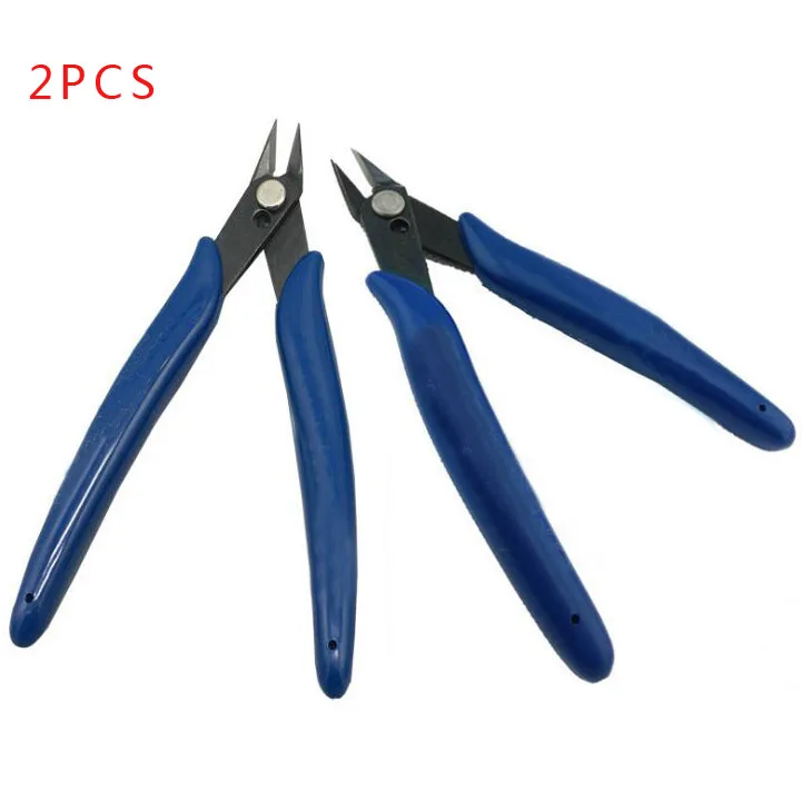 

2Pcs Electrical Wire Cable Cutter Cutting Stripping Plier Flush Cutter Pliers Tool Blue