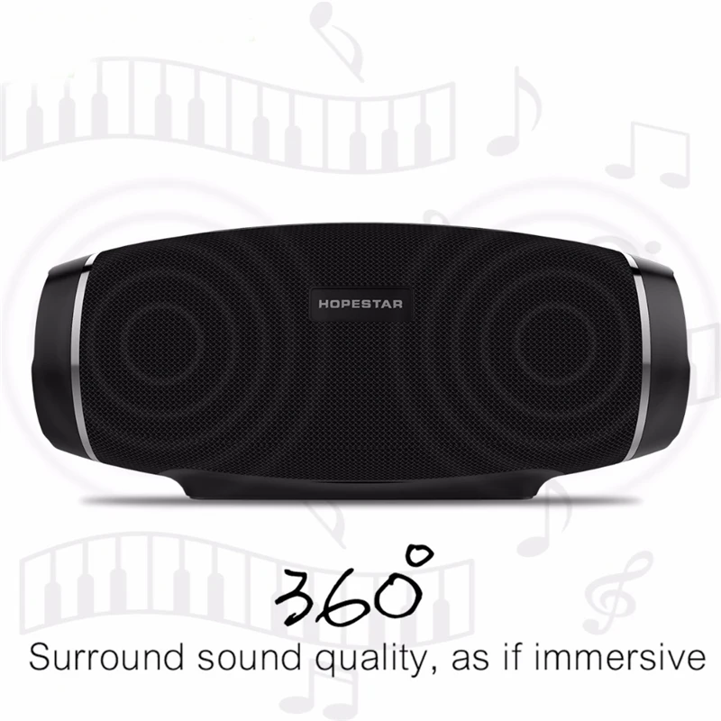 HOPESTAR H27 10 واط الرجبي سماعة لاسلكية تعمل بالبلوتوث المتكلم ستيريو Soundbar دش مقاوم للماء مضخم صوت MP3 لاعب TF USB للهاتف PC