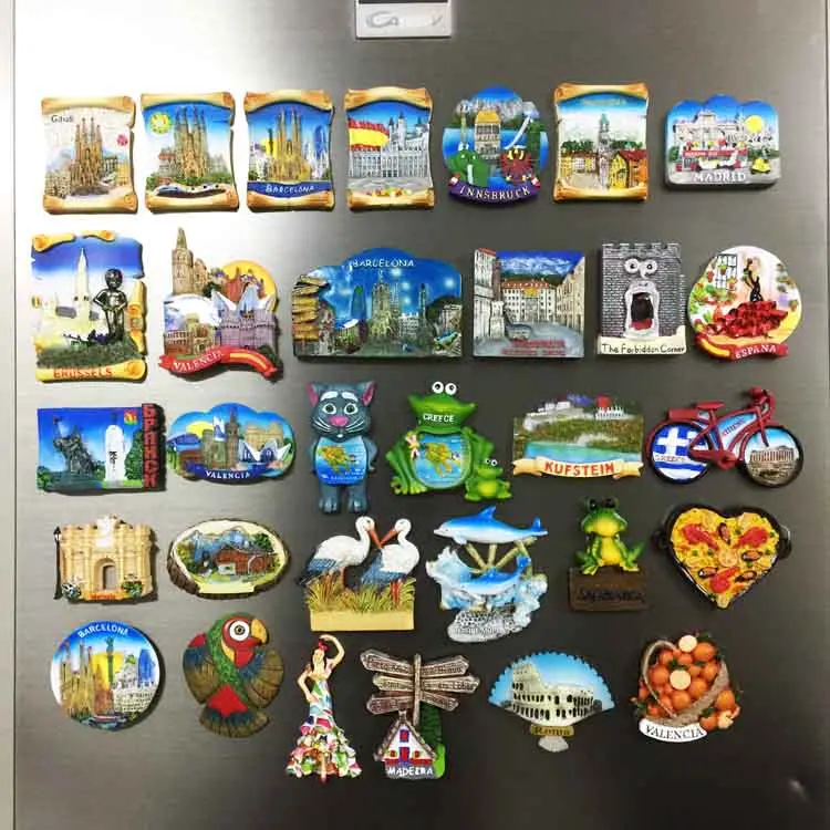 

Santorini Attractions Vase Gift Bag 3D Refrigerator Fridge Magnets Greece Tourism Souvenirs Magnetic Stickers Home Decorations