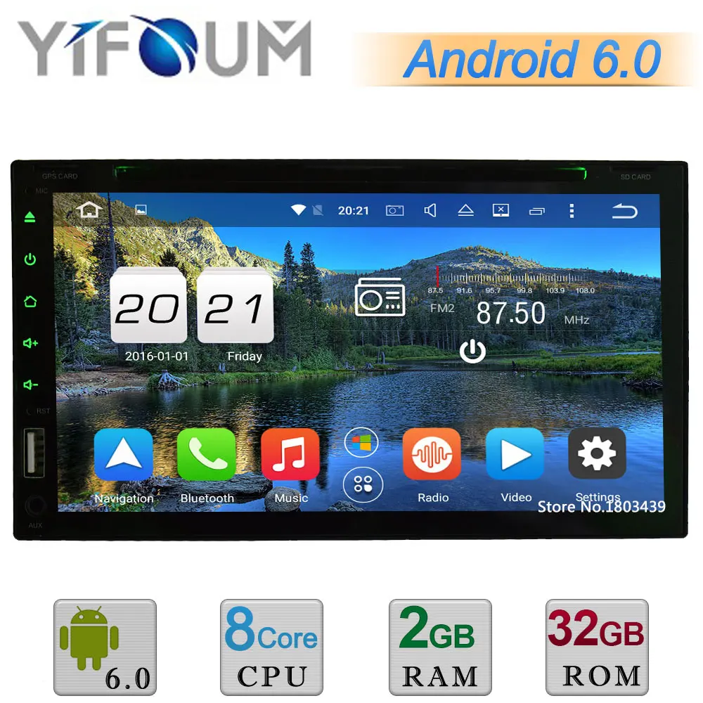 Android 6 0 2Din Octa Core 4GB RAM 4G Universal Car DVD Player font b Radio