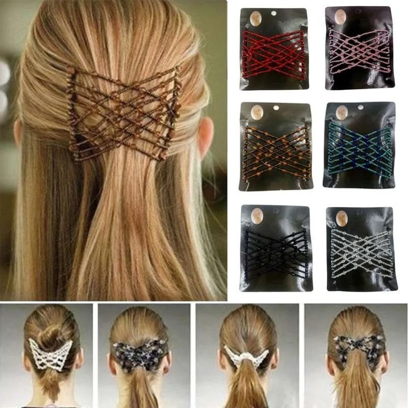 

New Trendy Hair Combs Accessories Fashion Women Ladies Girls Vintage Hair DIY Make Tools Beads Hair's Ties Women Accessories