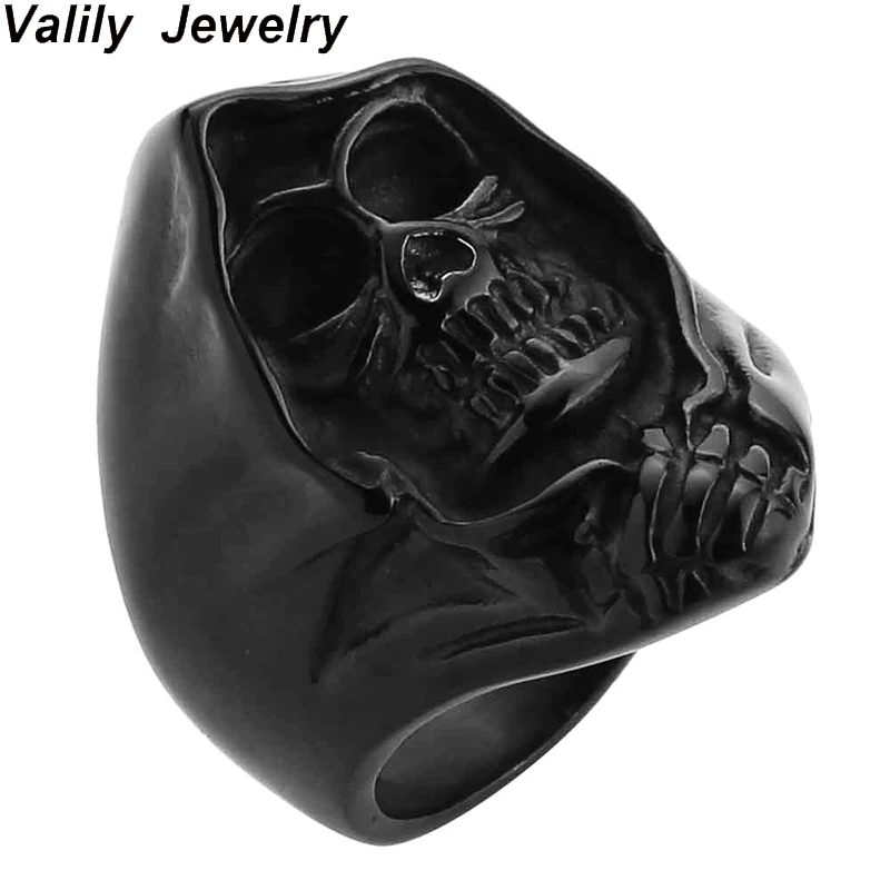 Мужское кольцо из нержавеющей стали с черепом в стиле|ring silver|ring stainlessring skull |