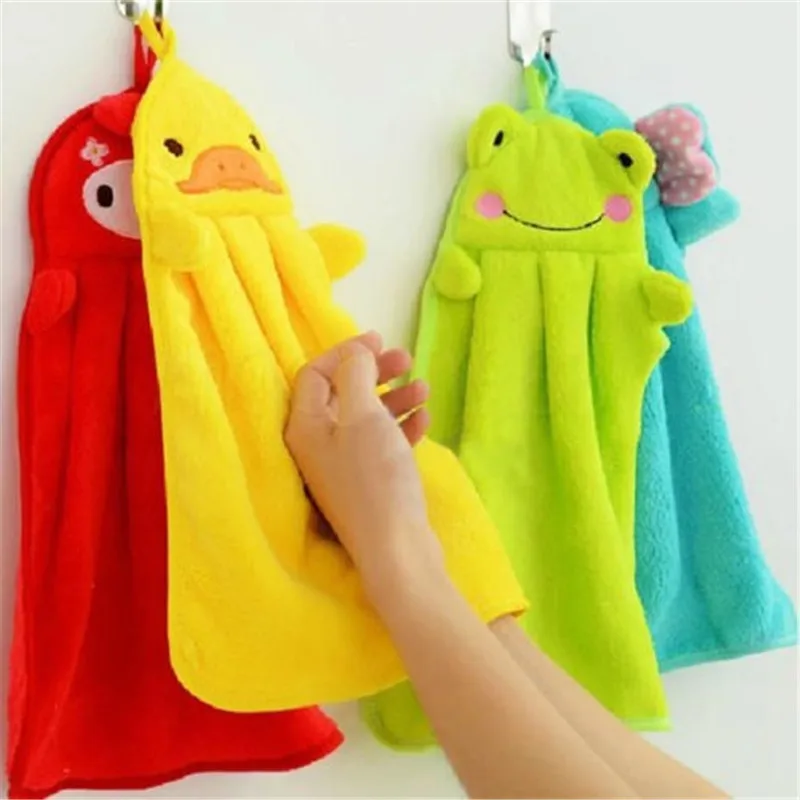 Lovely Cartoon Children Hand Dry Towel For Kids Kitchen Bathroom Kid ...