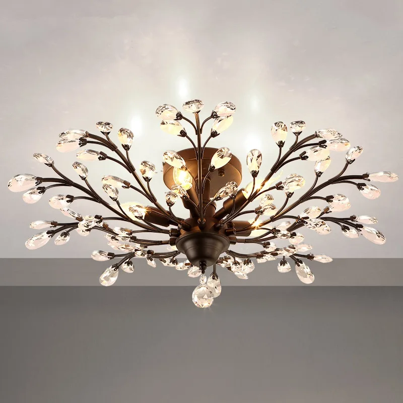 

LED crystal chandelier ceiling living room suspended lamps nordic deco fixtures novelty lighting restaurant hanging lights