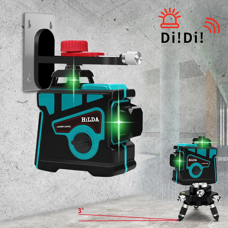 

12 Lines 3D Laser Level Self-Leveling 360 Horizontal And Vertical Cross Super Powerful Green Laser Beam Line