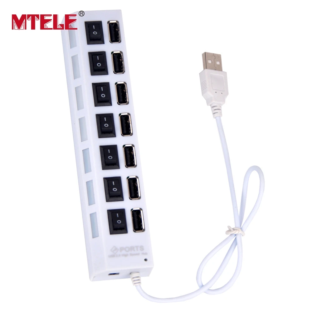 MTELE Высокое качество 7 USB розетки небольшой Разветвитель переключатель и батарейный блок с Usb портом для Светодиодный светильник Up Kit модель здания