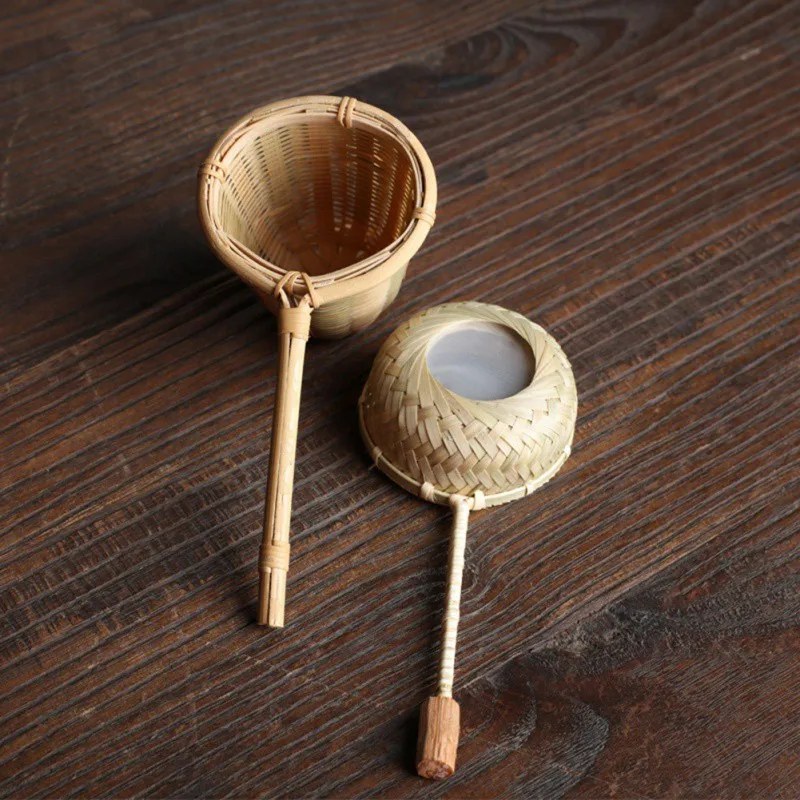 Japan Teaism Bamboo Rattan Gourd Shaped Tea Leaves Funnel Decorative Strainers for Table Decor Ceremony Accessories | Дом и сад
