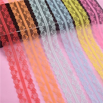 

10 Yards/lot Lace Ribbon Tape 40MM Wide White Lace Trim Handicrafts Embroidered Cord for Sewing Decoration African Lace Fabric