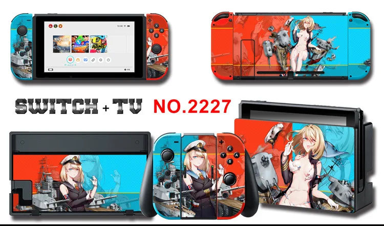 Для nintendo Switch Pain sticker консоль Dock Joy Con полное покрытие цветной бумажной кожи Закаленное стекло протектор экрана от 2000-2305