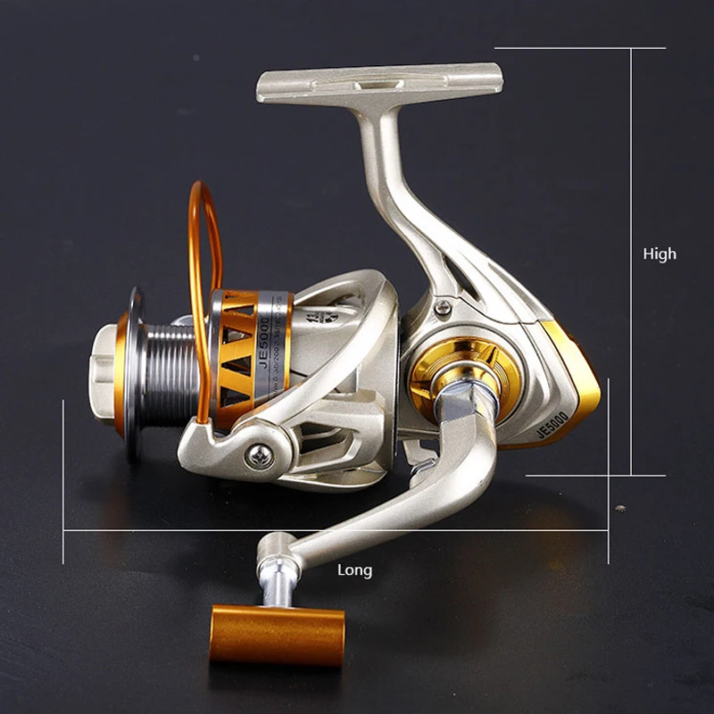 Metal Rotary Spinning Reel 12+1BB Bearing Ratio 5.21 outdoor Fishing