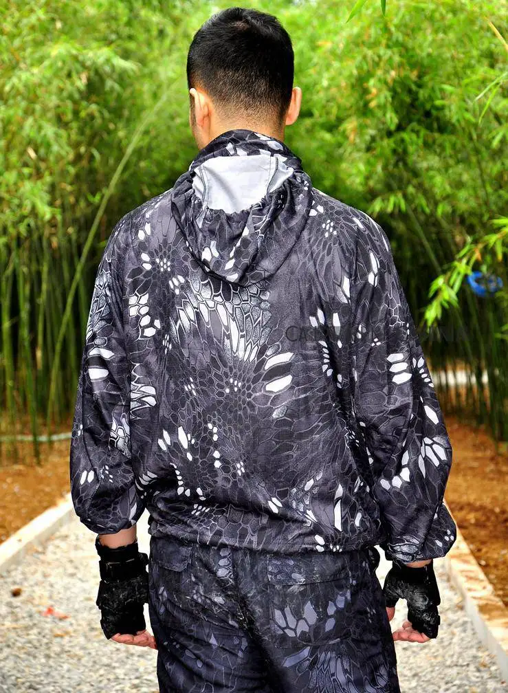 Камуфляж "Тайфун" Спорт на открытом воздухе тонкая куртка Охота Водонепроницаемый Солнцезащитная накидка легкие быстросохнущие походные куртки