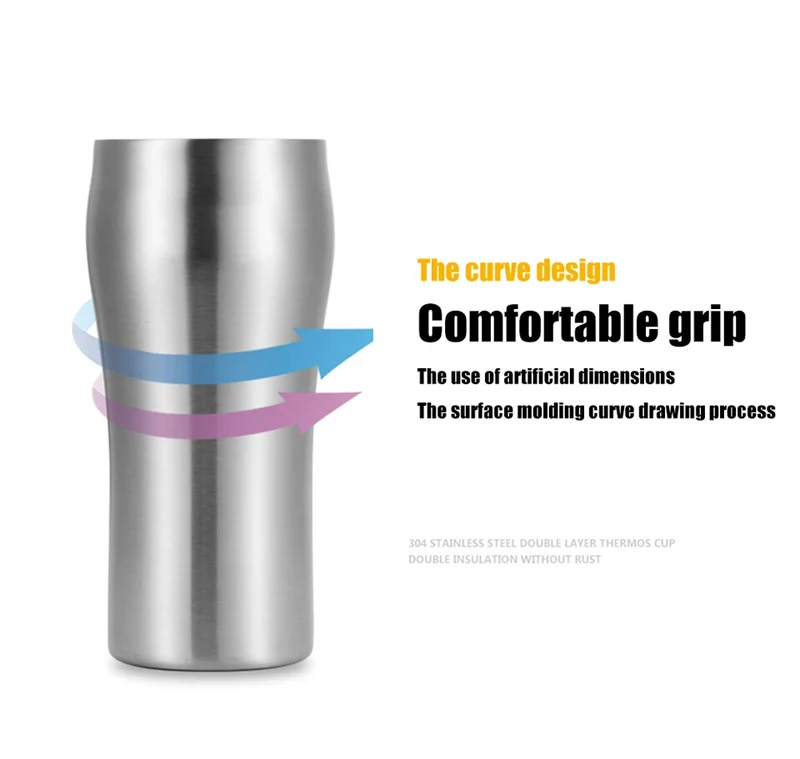 Ideal Drinkware Beverage Cup for Hot Coffee Iced Beer Stainless Steel Double Wall Vacuum Insulated Mug (7)