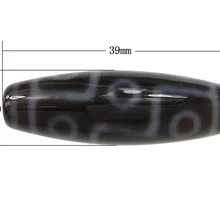 Амулет 9 глаз узор ААА класса агат натуральный Тибетский дзи бусины овальный 13x38mm отверстие: Приблизительно 2mm